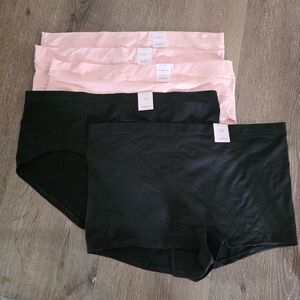 Auden Lot Of 5 Underwear Size 3X 24-26 Cotton 4 Way Stretch Hipster Boyshort New